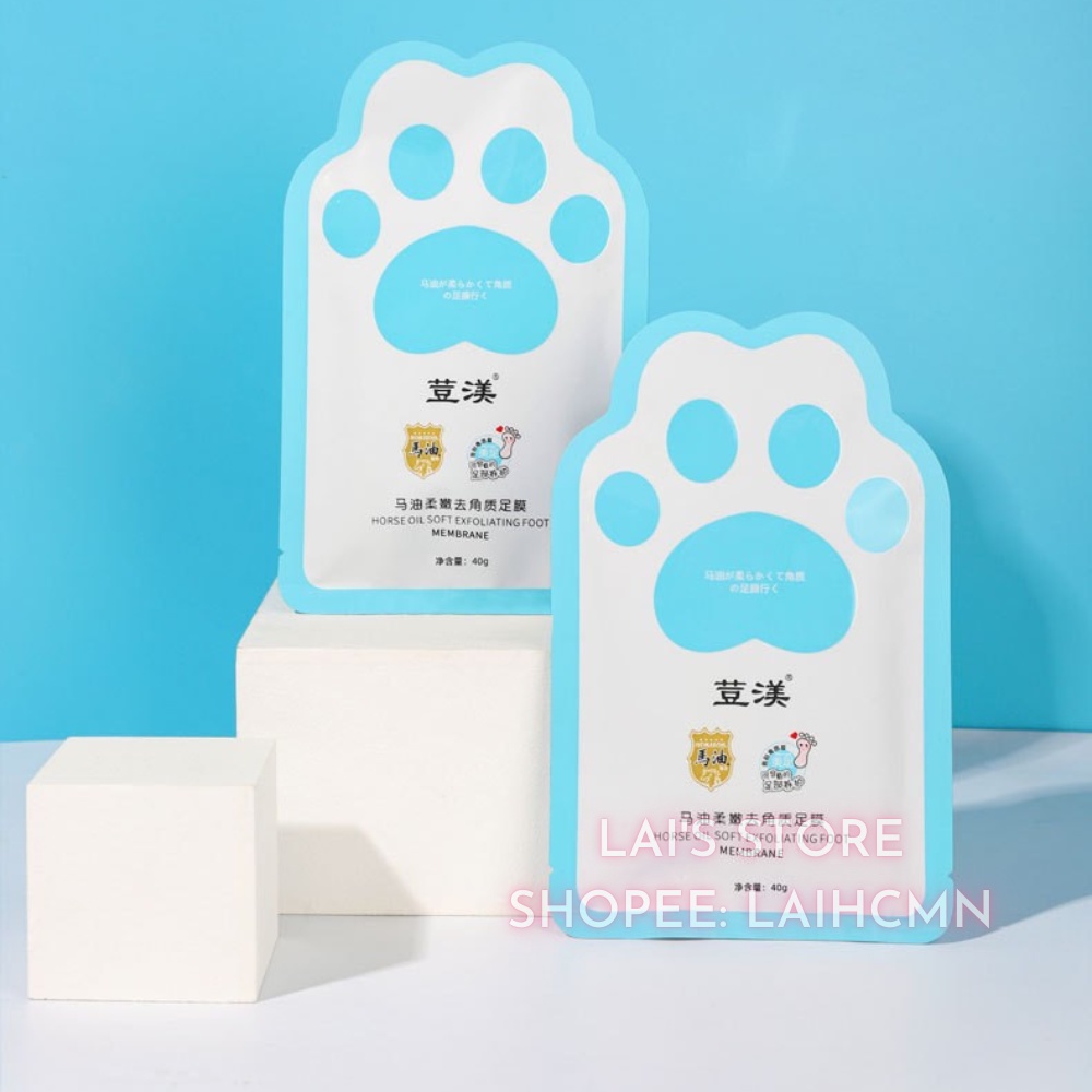 Mặt Nạ Chân Lột Da Chết (1 Cặp) Ủ Chân Chiết Xuất Dầu Ngựa Giúp Tẩy Tế Bào Chết, Trắng Da, Cải Thiện Nứt Nẻ Gót Chân