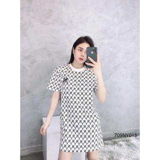 |ẢNH THẬT|VÁY TRẮNG MONO LOGO ĐEN