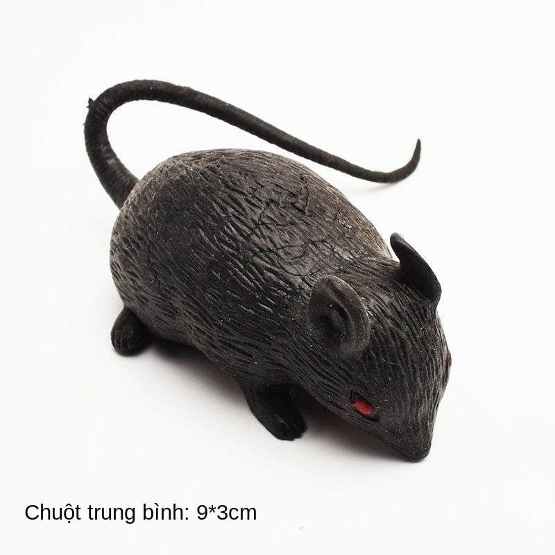 ✧✚Cao su mềm mô phỏng chuột giả đồ chơi lớn Halloween đáng sợ mạo trò đùa động vật trẻ em