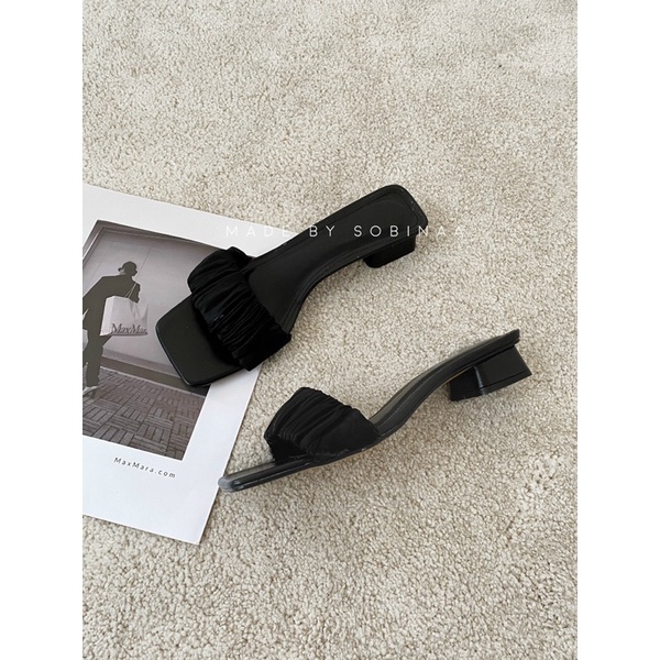 Giày Cao Gót/ Guốc Dép Nữ 3Phân Đế Vuông Siêu Hot Quai Nhún Bèo Hot 2022