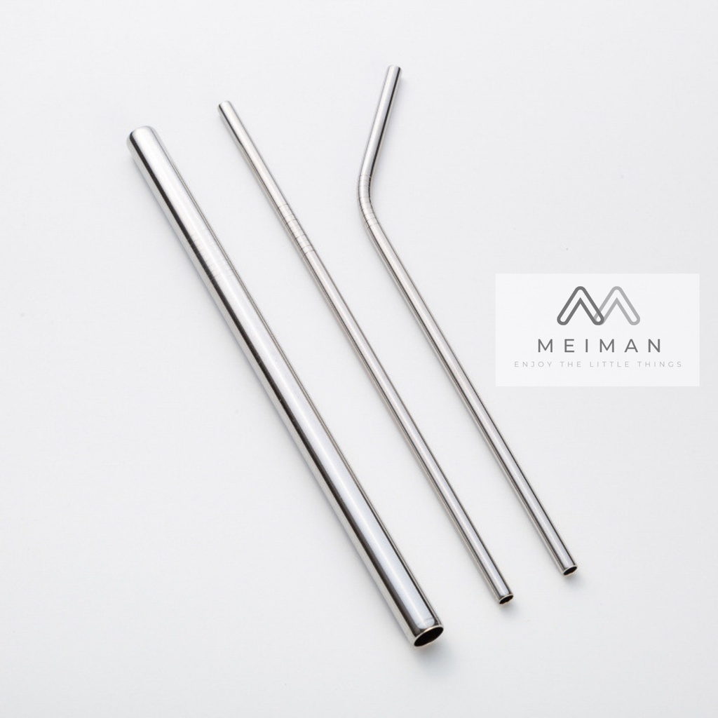 Combo ống hút Inox 304 tái sử dụng nhiều lần - Có túi vải xinh xắn