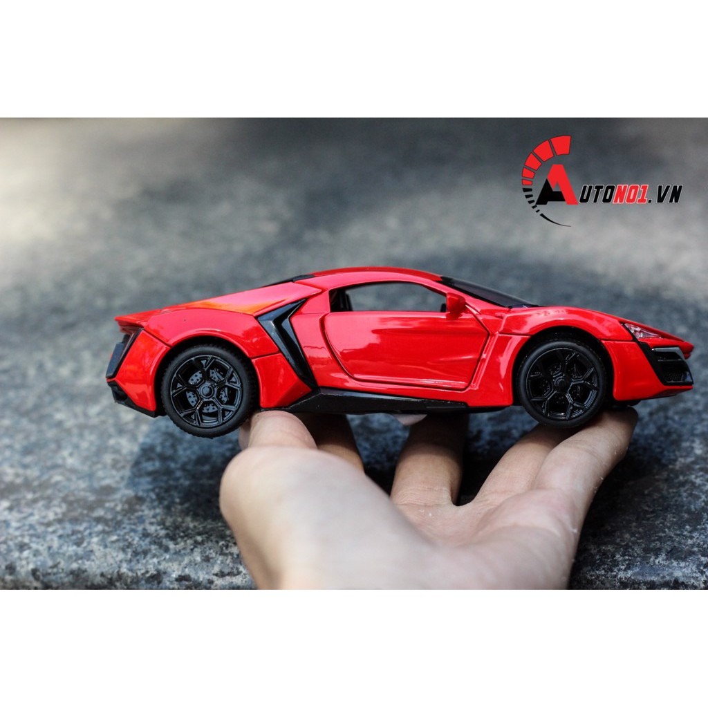 MÔ HÌNH XE LYKAN HYPERSPORT FAST AND FURIOUS 7 RED 1:32 KHÔNG HỘP MINI AUTO 1418