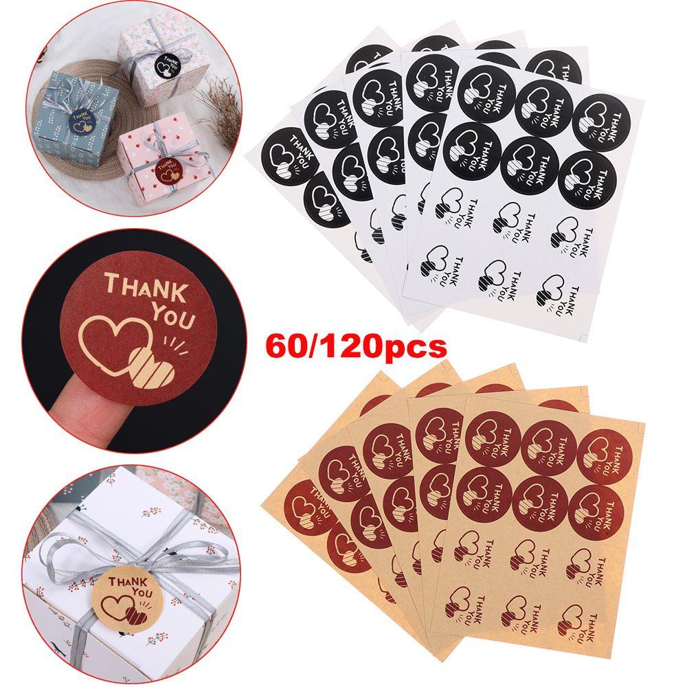 Set 1 / 60 / 120 Sticker In Chữ Thank You Dán Trang Trí Túi Bánh