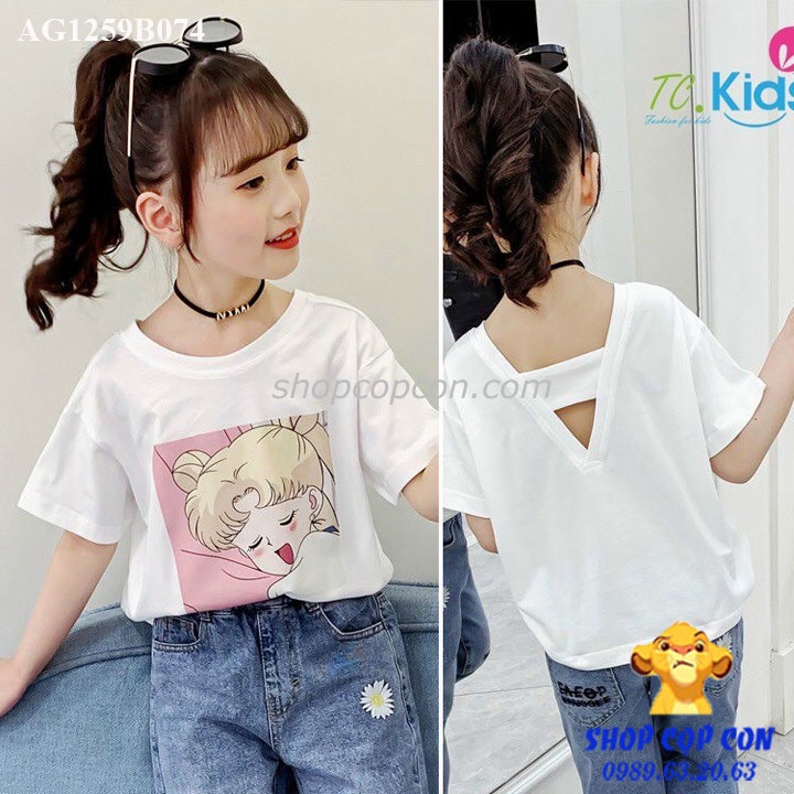 Áo thun in hình cho be gái từ 22kg đến 34kg