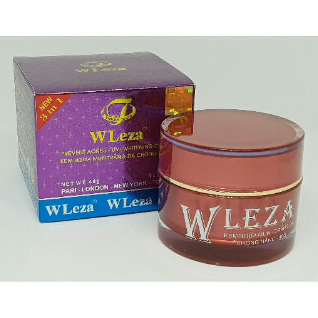 kem wleza mụn trắng da 40g đỏ