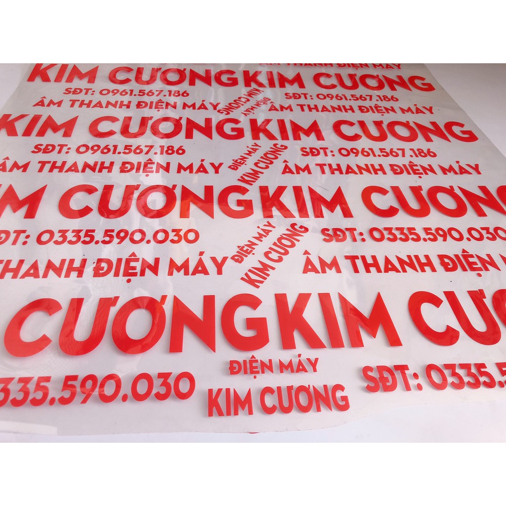 Sticker logo ủi áo theo yêu cầu COMBO ĐIỆN MÁY KIM CƯƠNG