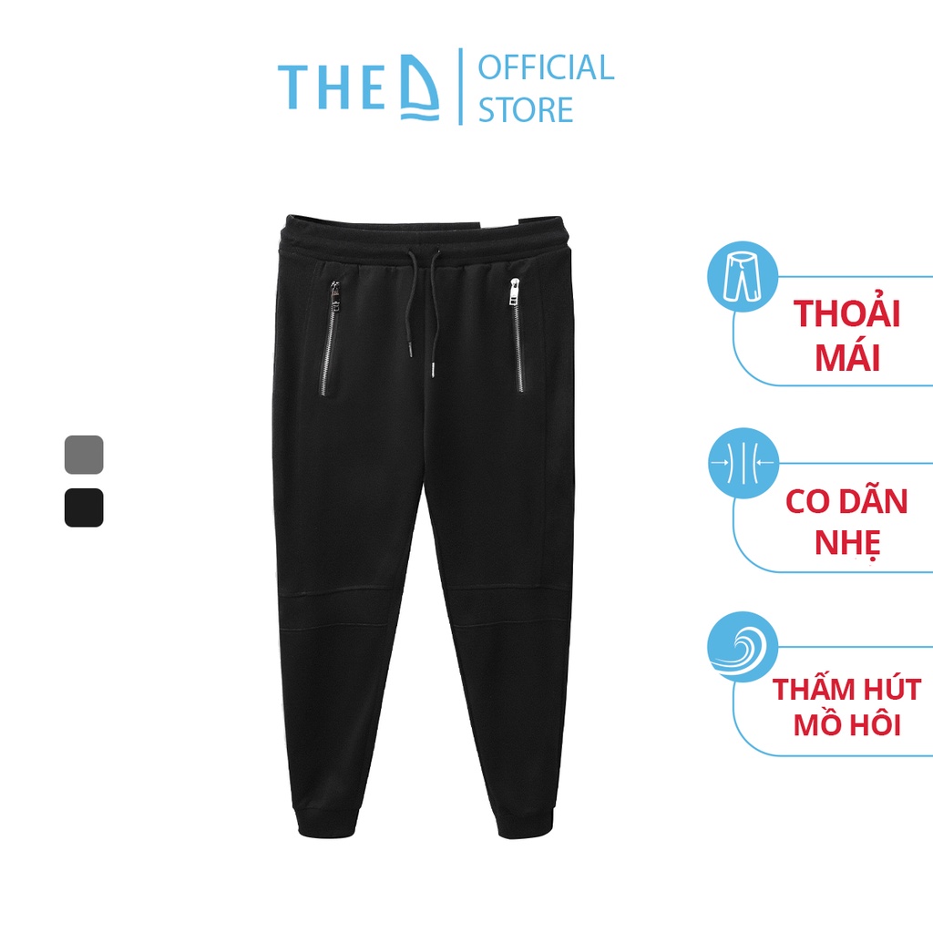 Quần Jogger Nam Cao Cấp The D Thiết Kế Ống Bo Túi Khóa, Chất Liệu Nỉ Pique Sợi Đanh Mịn Cao Cấp 6.357
