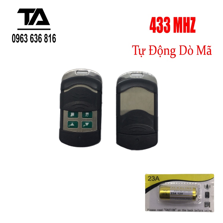 ( Tự Học Lệnh ) Remote điều khiển cửa cuốn 433 mhz tự học lệnh - Chính Hãng