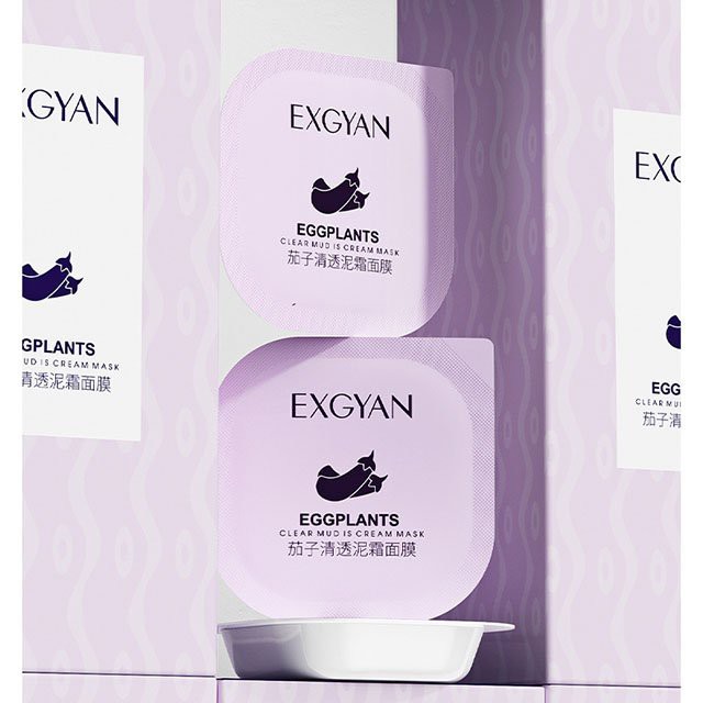 Hộp 8 Mặt Nạ Cà Tím  Kiềm Dầu Dưỡng Ẩm Chống Lão Hóa EXGYAN