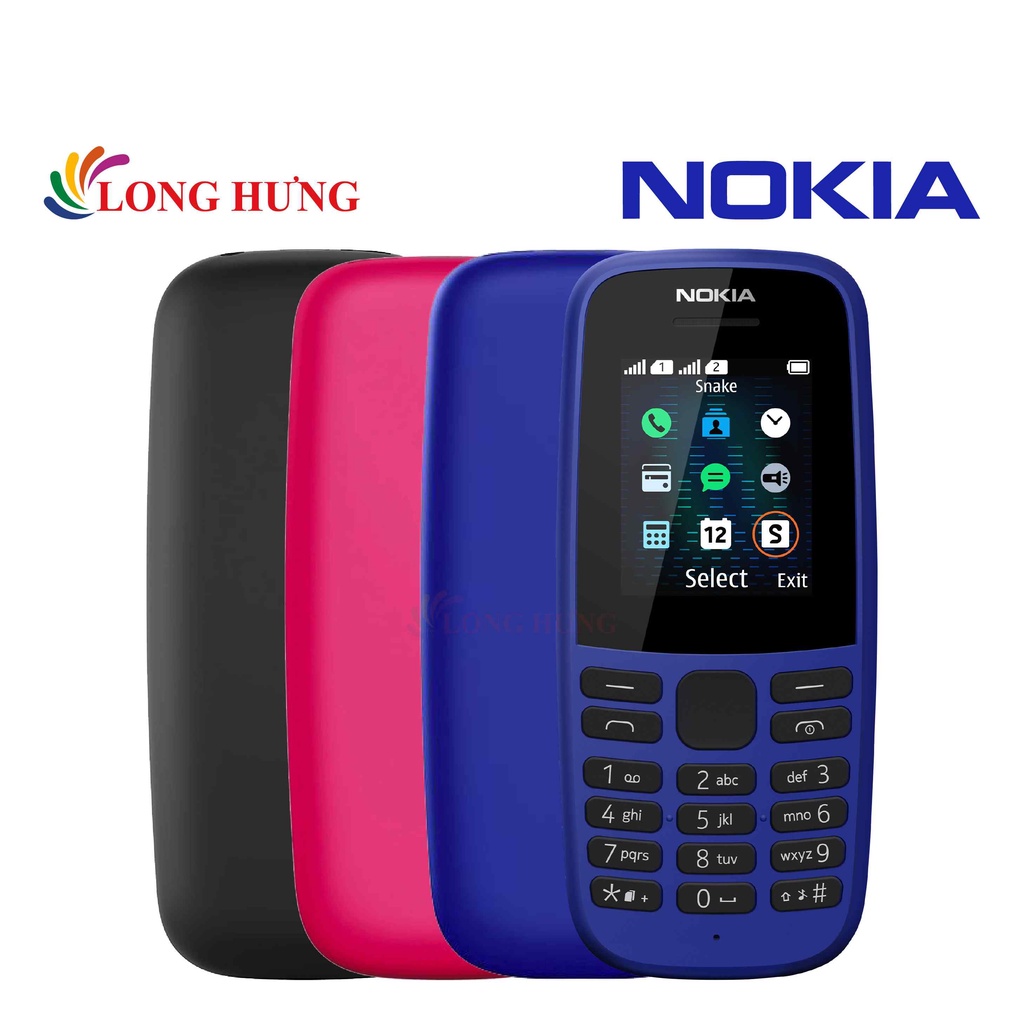 Điện thoại Nokia 105 Dual Sim 2019 - Hàng chính hãng - Màn hình 1.4 inch LCD Danh bạ 2000 số Radio FM 2 Sim 2 Sóng