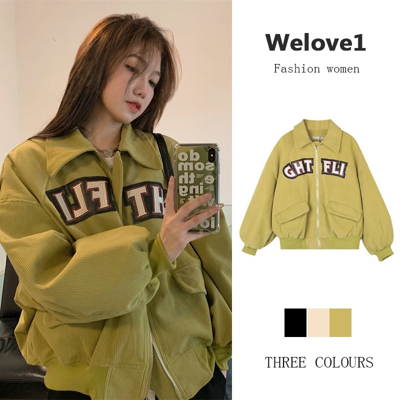 Áo Khoác Bóng Chày Phong Cách retro Thời Trang Cho Nữ