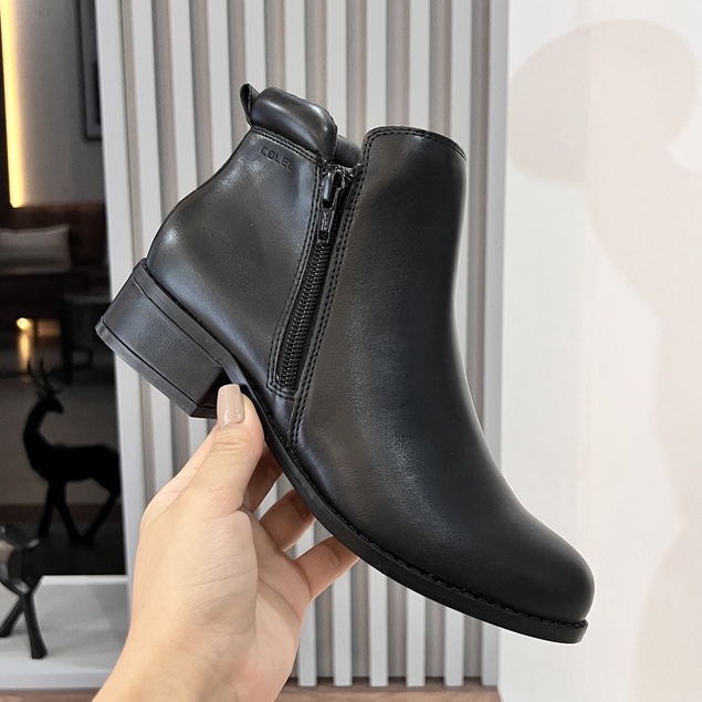 Giày Boots Nữ cổ ngắn - Boots nữ cổ thấp - Giày boot cổ ngắn COLEE BASIC mũi tròn 3p