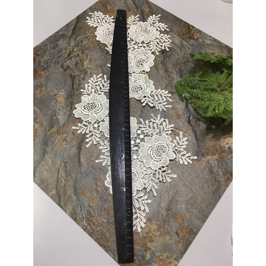 Cặp Bông Ren Trang Trí Quần Áo RBM161247 Vải Ren Hoa Đối Xứng May Váy Cưới, Ren Thêu Hoa làm Áo Dài, Ren Váy Công Chúa