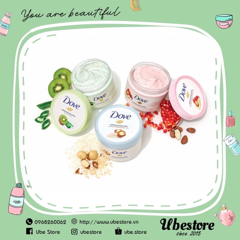 SET 3 HŨ TẨY DA CHẾT BODY DOVE EXFOLIATING BODY POLISH SCRUB 50G x 3 | BigBuy360 - bigbuy360.vn