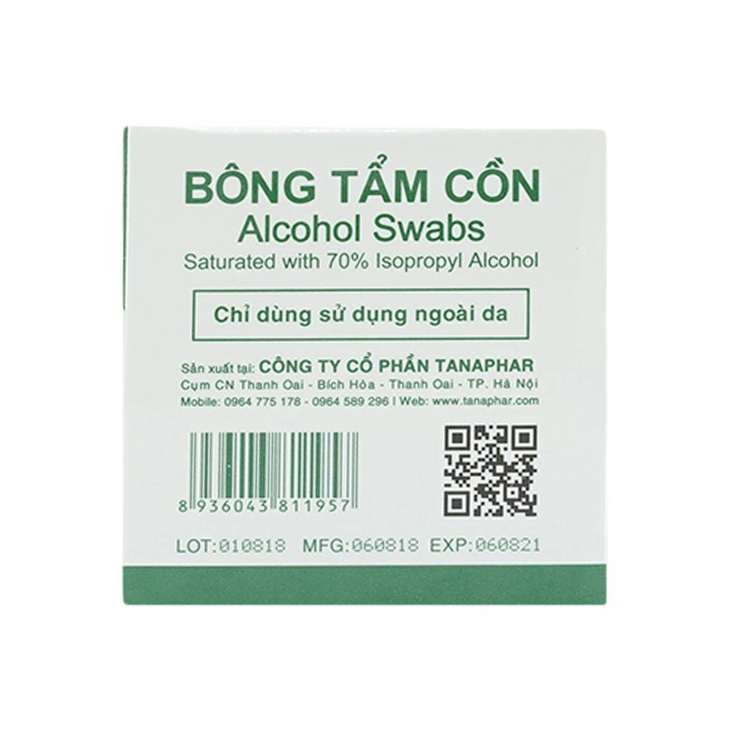 🌸Bông tẩm cồn TANAPHAR 100 PCS🌸