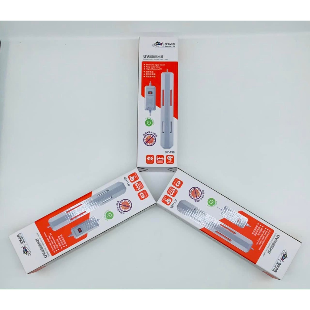 Đèn UV Có Hẹn Giờ Baoyu BY 5W 7W 9W 11W - Đèn UV Diệt Rêu, Diệt Khuẩn Cho Bể Cá