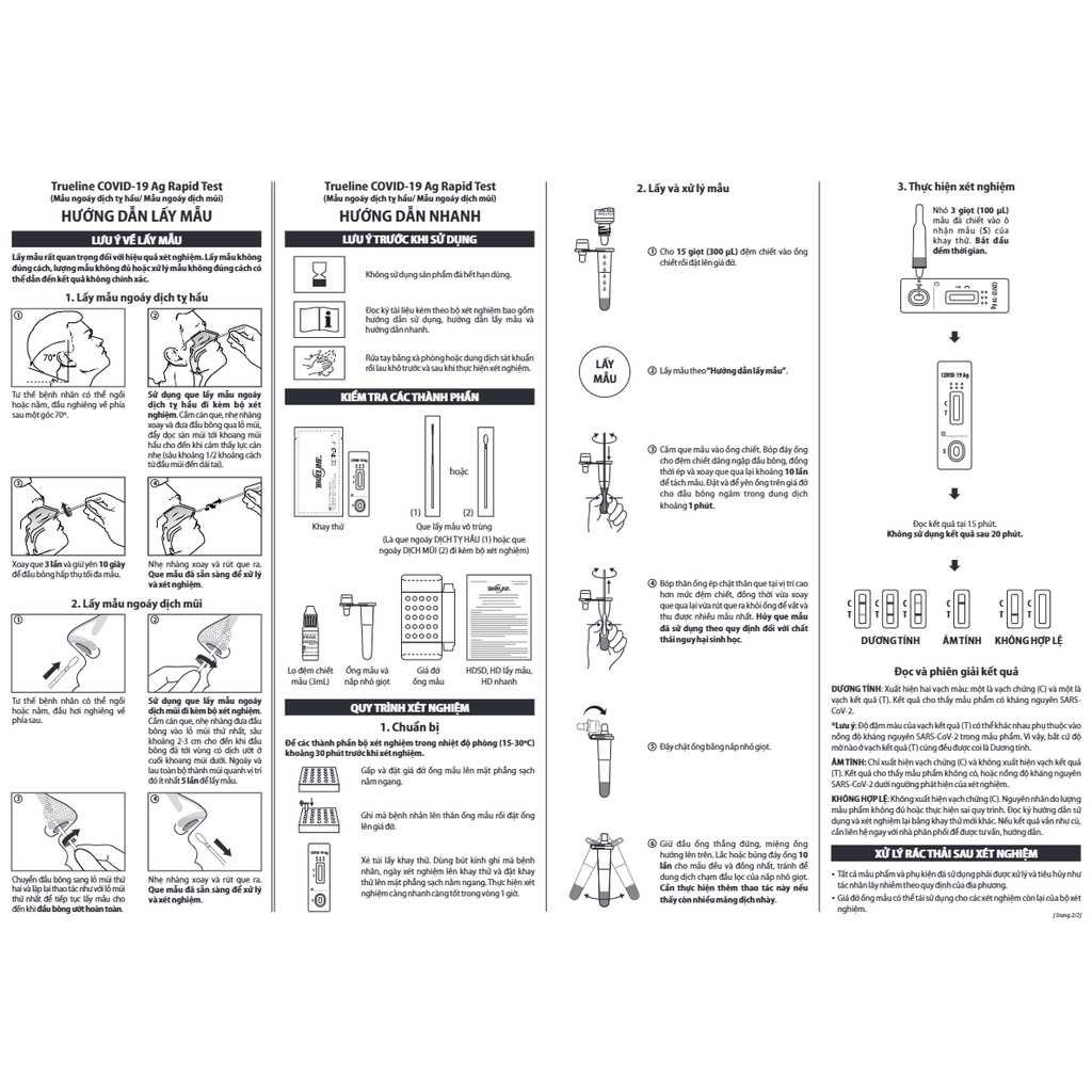 Test nhanh Covid-19 TRUELINE - Test dịch mũi - dịch tỵ hầu