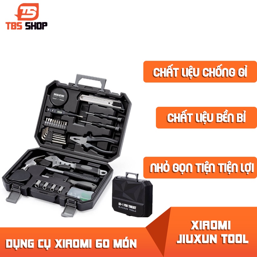 Bộ dụng cụ sửa chữa Xiaomi Jiuxun 60 món đa năng chống gỉ