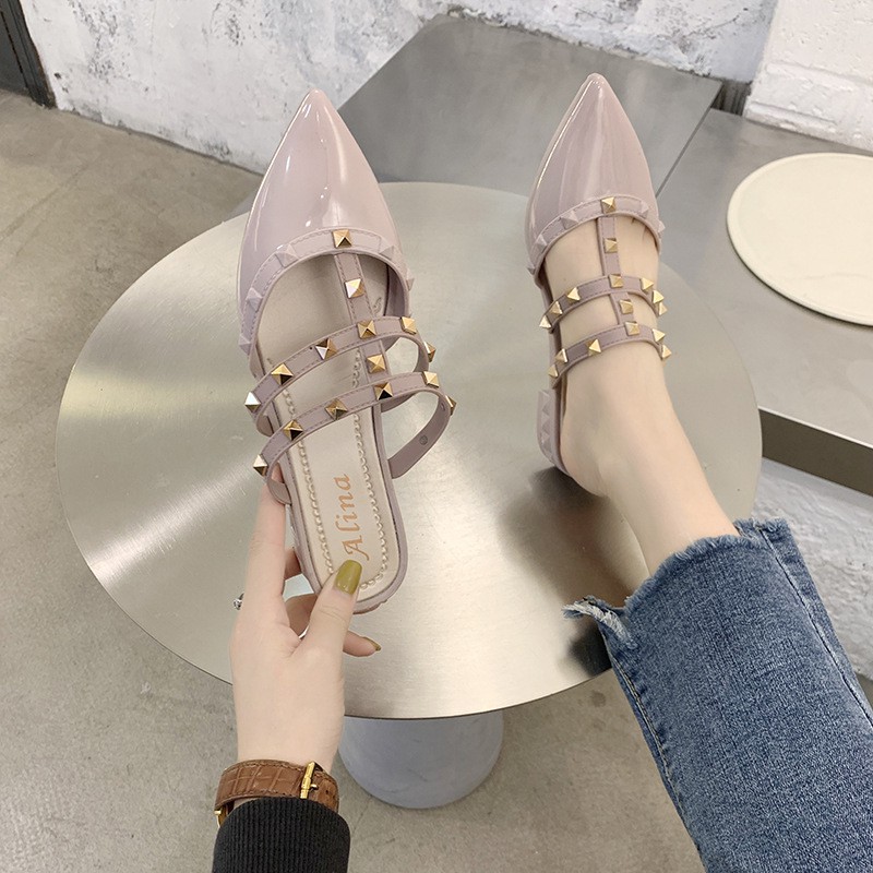 Giày Nhựa Chống Nước - Giày Mủi Nhọn Hình Hạt Đá Dành Cho Phái Nữ Xinh Xăn. | BigBuy360 - bigbuy360.vn