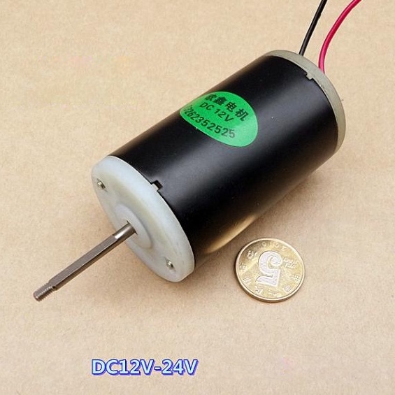 Động cơ 555 DC 12V - 24V dùng chế quạt, hoạt động êm ái