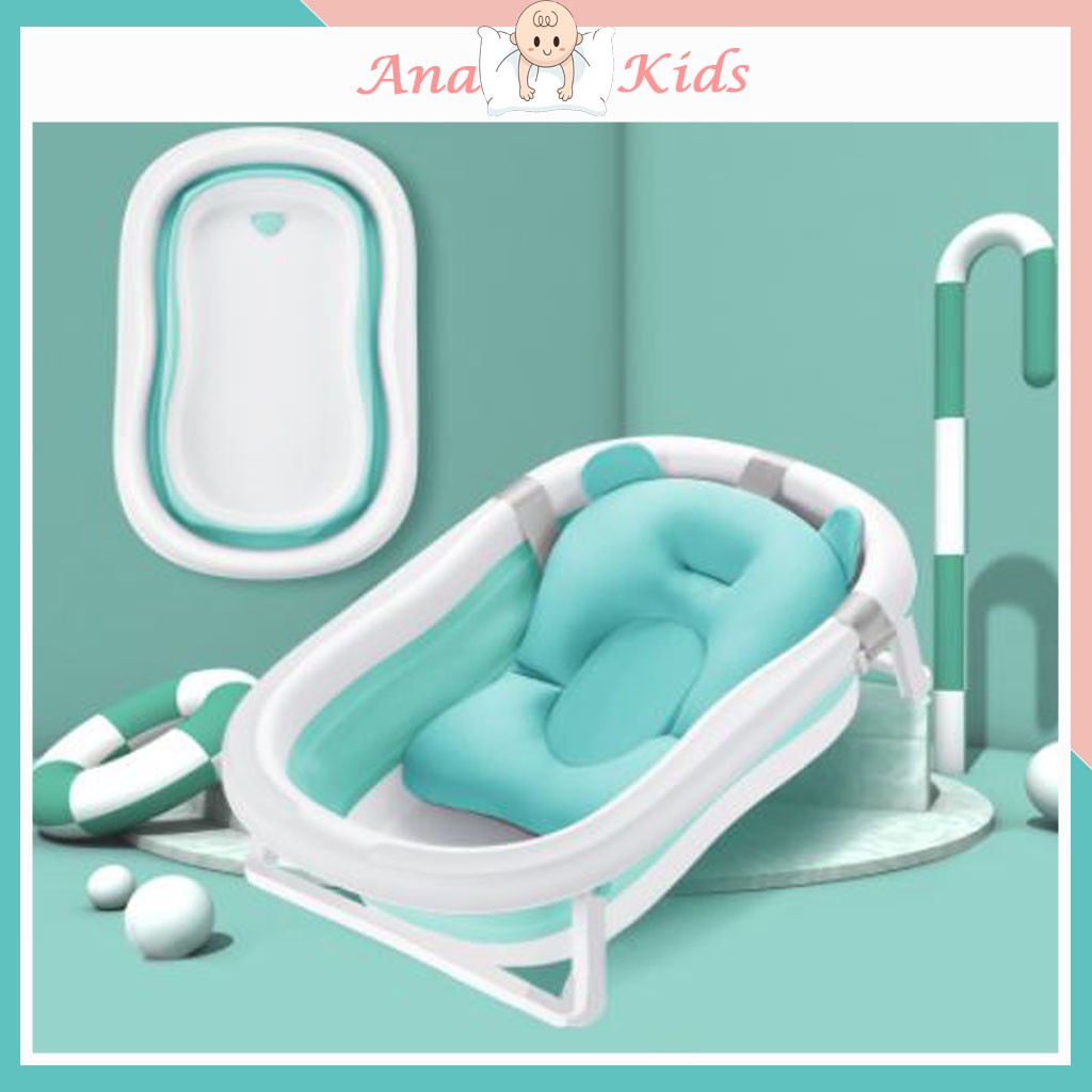 Chậu Tắm Gấp Gọn HANBEI Cho Bé Từ 0-3 Tuổi ( Combo Kèm Phao+Chậu Rửa Mặt )