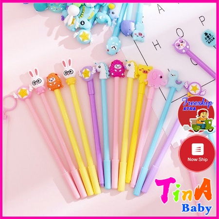 Bút bi đầu hình con vật nghộ nghĩnh, bút bi kute E618