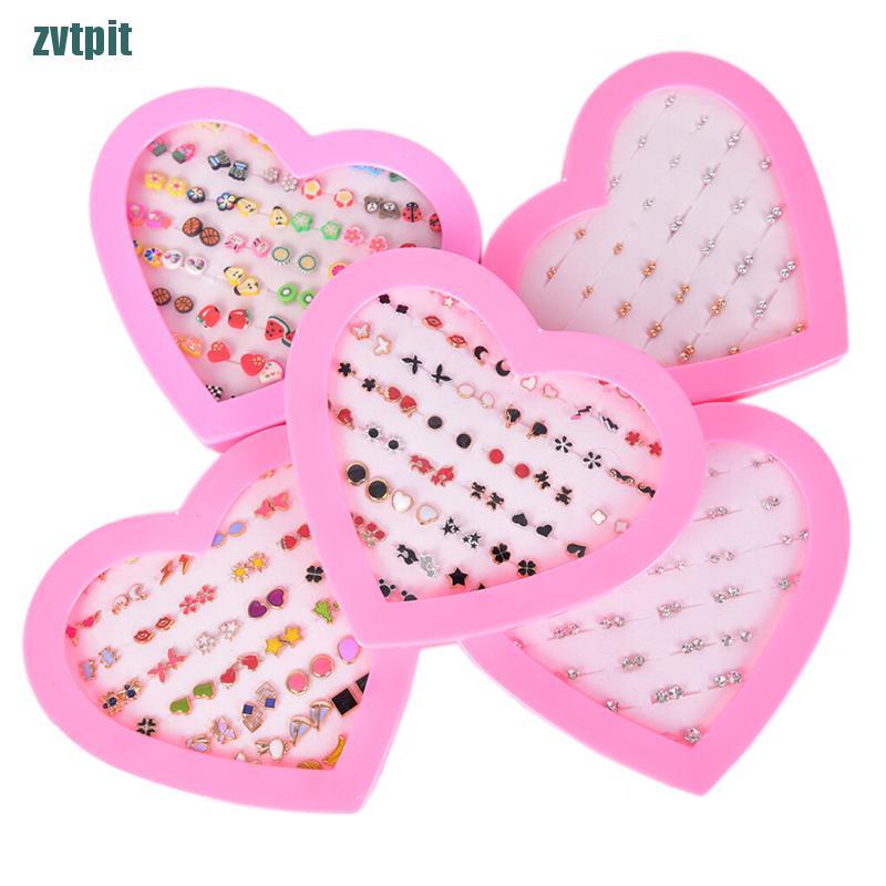 Bộ bông tai đất sét thủ công hình hoa, trái cây nhiều kiểu dáng cho bé