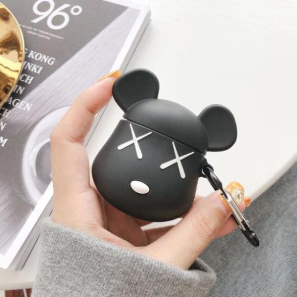 Case Airpods 2 Pro i7/i9/i12 - Vỏ Bao Đựng Bảo Vệ Ốp Tai Nghe, Sillicone Dẻo Chống Bám Bẩn Gấu Kaws -Pk.vn