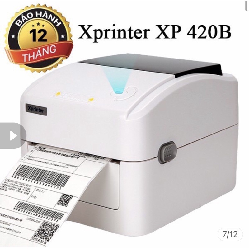 Máy in tem, mã vạch, tem nhãn, in đơn hàng, phiếu giao hàng TMĐT Xprinter 420B- in từ máy tính(usb)
