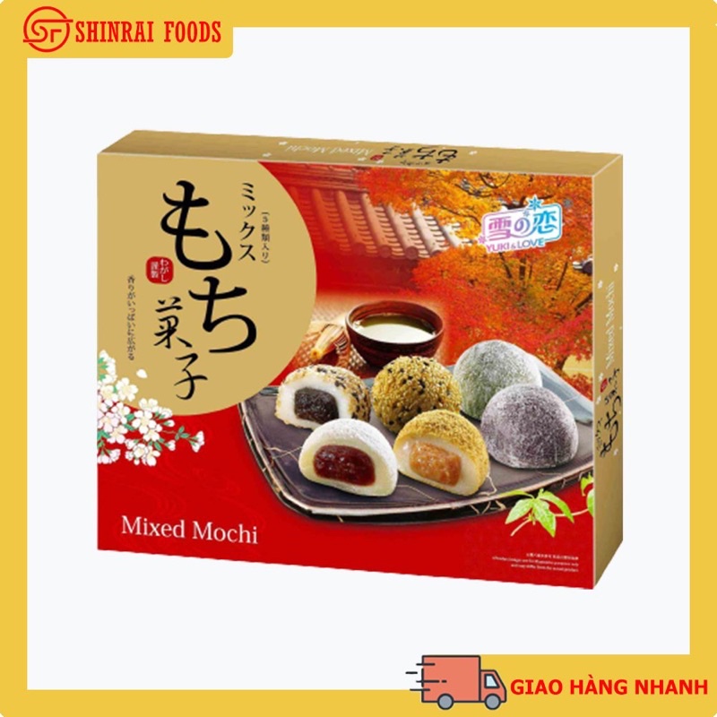 Mochi tổng hợp 5 loại 30 bánh Yuki&amp; Love Đài Loan( hộp 900gram)