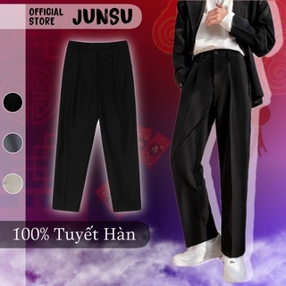Quần baggy ống rộng dáng suông vải tuyết hàn cao cấp , co giãn tây âu premium thời trang nam phong cách hàn quốc - JUNSU
