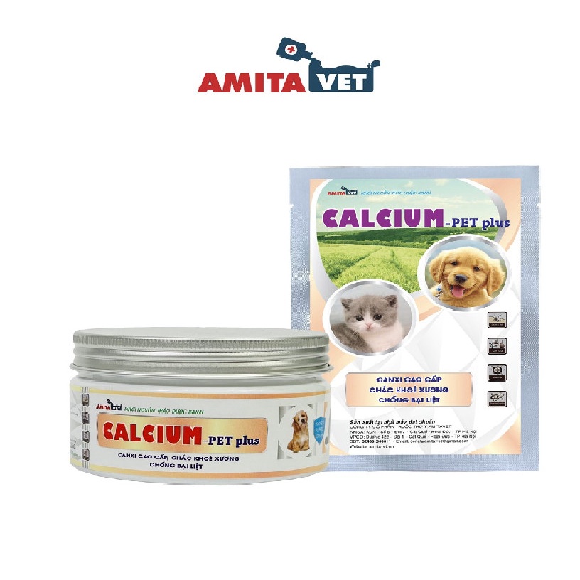 Bổ xung Canxi cho chó mèo CALCIUM vị phomai giúp chắm sóc thú cưng chắc khỏe phát triển xương