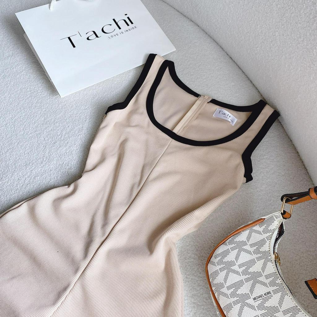 JUMPSUIT BABY NUDE VIỀN ĐEN