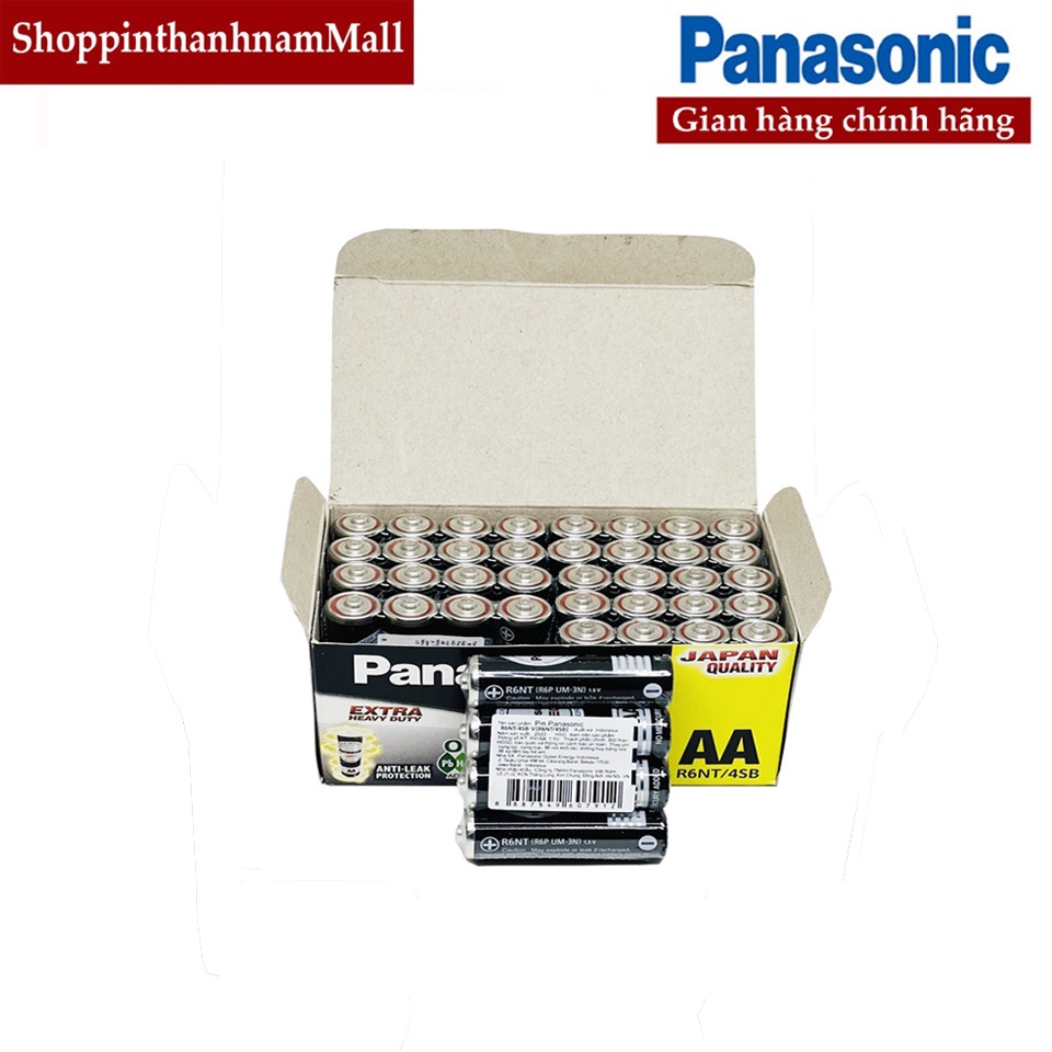 Hộp 40 Viên Pin AA Panasonic Tiểu Đen R6NT Cao Cấp Siêu Bền