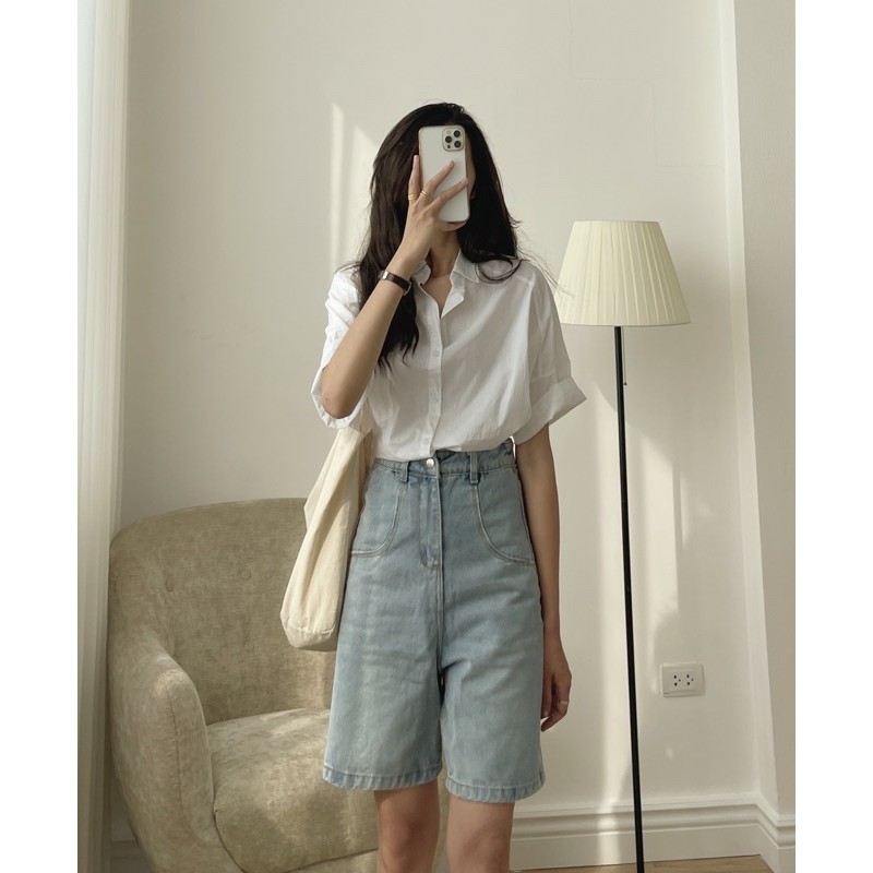 [Mã SKAMA8 giảm 8% đơn 300K] Sơ mi Audrey freesize (ảnh thật + feedback)