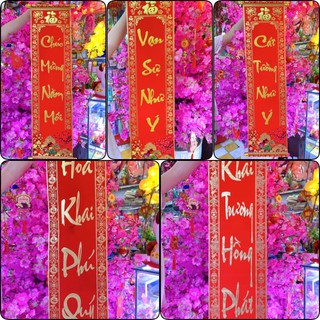 Liễn nhung lớn 25 x 88 cm trang trí TẾT