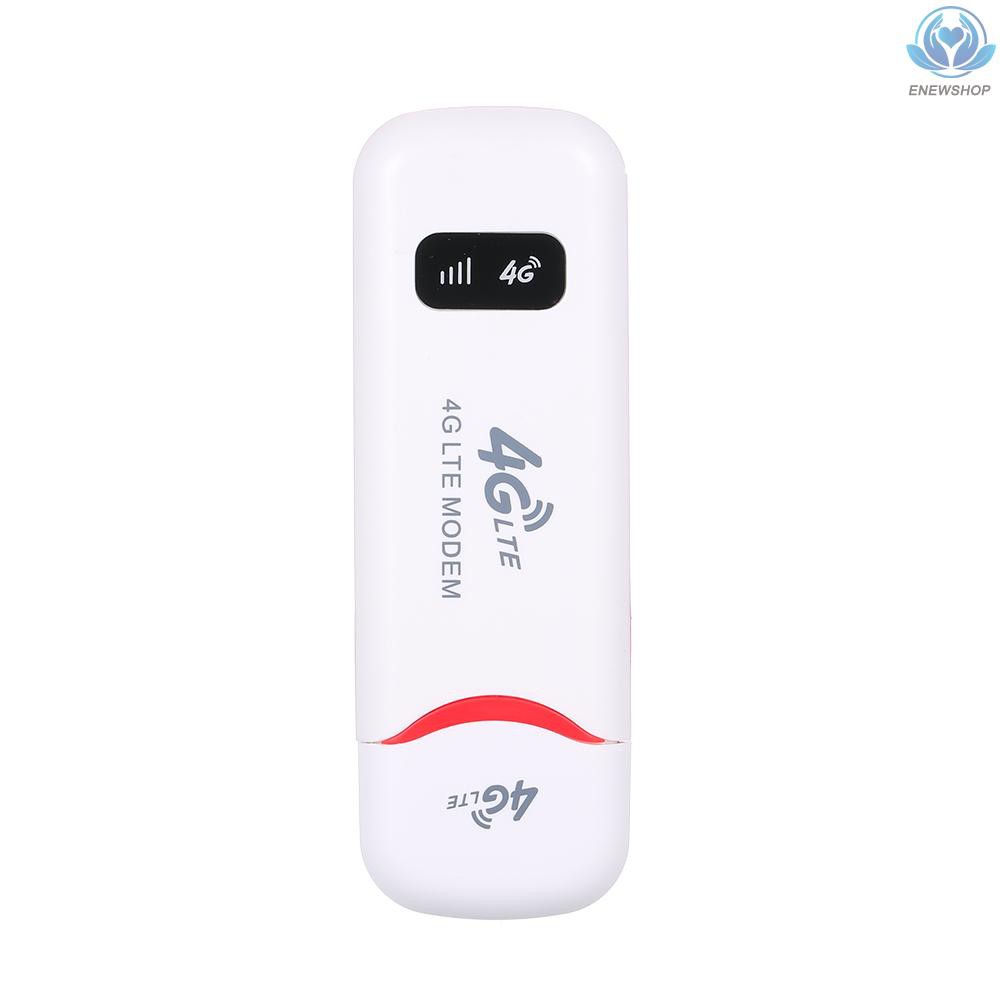 【enew】4G Portable Mini Wifi Router Usb Modem 100Mbps LTE FDD With SIM Card Slot(White)