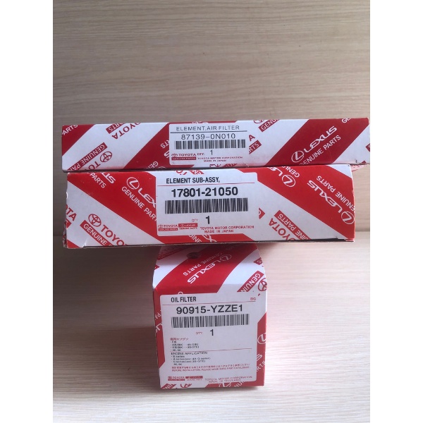 Combo Lọc Nhớt Lọc Điều Hòa Lọc Gió Động cơ Xe Toyota Vios Altis Camry Yaris