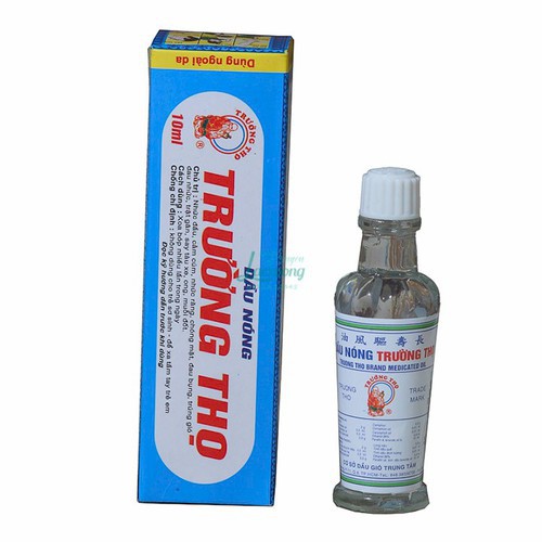 Dầu Nóng Trường Thọ 10ml Chuyên cảm cúm, say tàu xe, ong muỗi đốt....