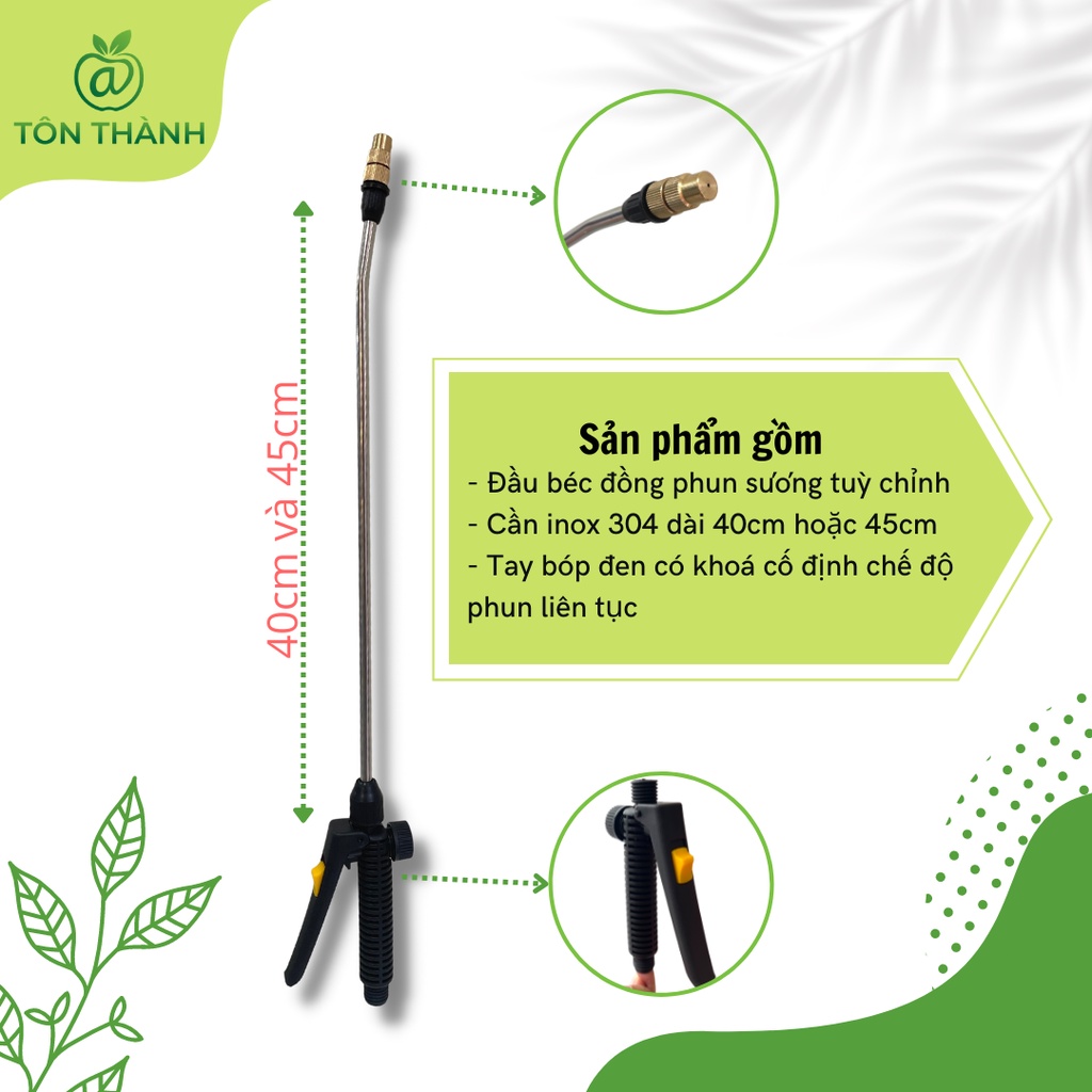 BỘ CẦN PHUN TAY BÓP BÌNH XỊT TƯỚI CÂY 5L 8L AAA