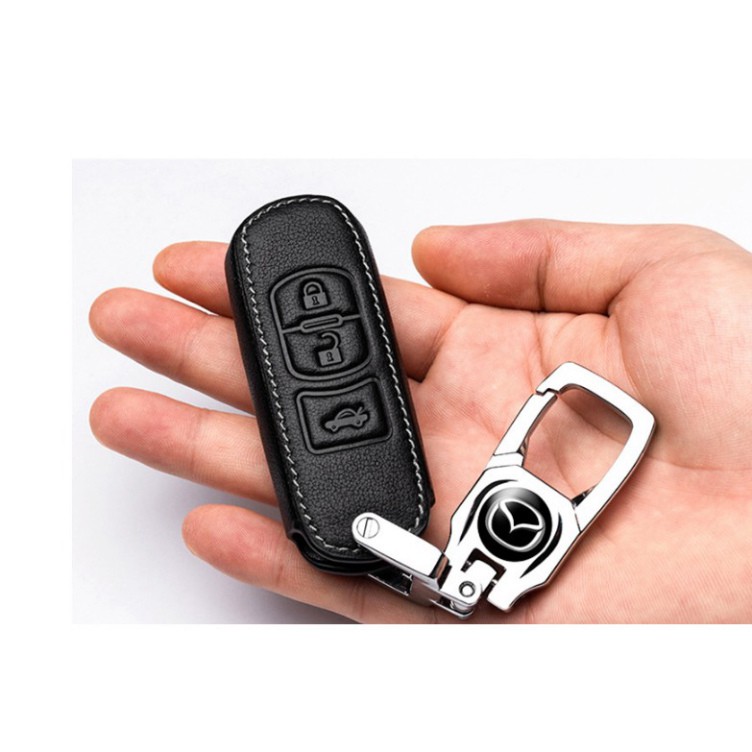 Đồ chơi xe hơi Bao da chìa khóa ô tô Mazda bảo vệ chìa bền đẹp và chắc chắn ốp cho các loại smartkey 2, 3, 6, cx5 2019 2