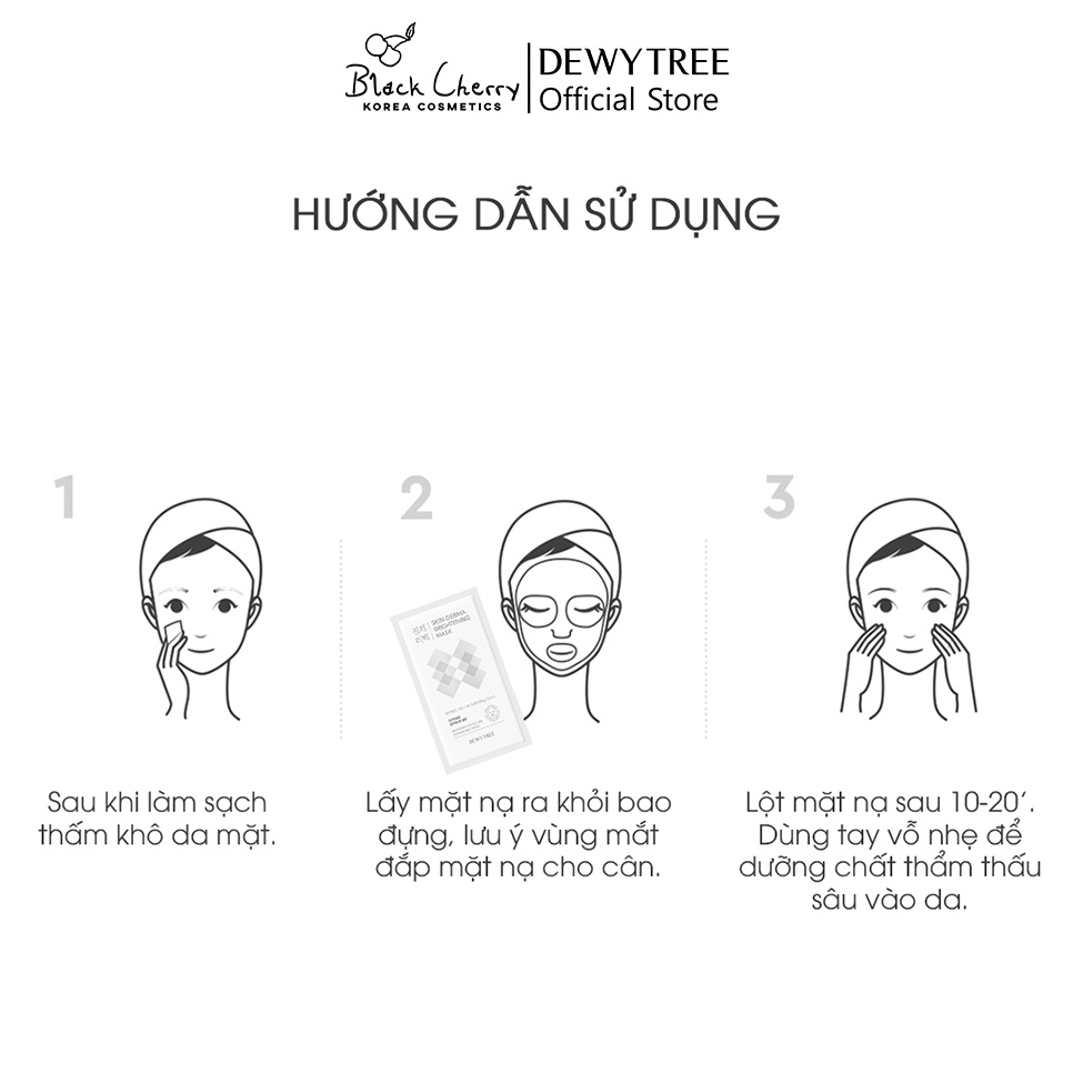 Mặt nạ ngọc trai dưỡng trắng da cấp ẩm và chống lão hóa Dewytree Skin Derma Brightening Mask (1 miếng)