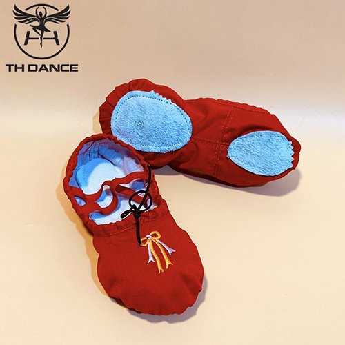 Giày múa Ballet trẻ em | Giày múa ballet màu đỏ thêu nơ