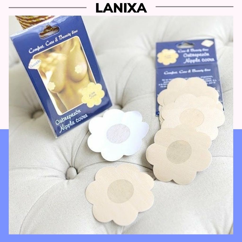 Miếng dán ngực siêu dính, miếng dán ti giấy túi gồm 5 cặp LANIXA D022