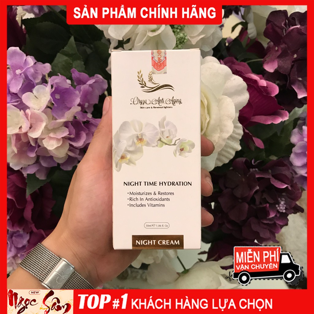 Kem dưỡng Oryza đêm, dưỡng trắng cấp ẩm cho da 30ml