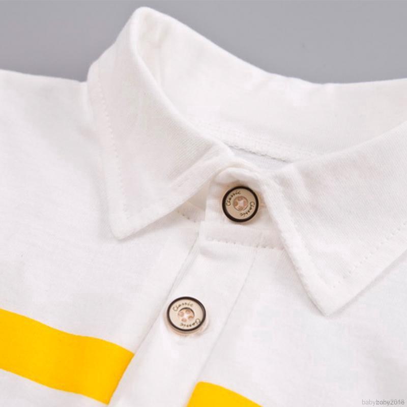 Bộ áo thun ngắn tay sọc ngang và quần jean ngắn dành cho bé trai