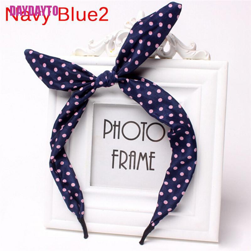 Băng Đô Cài Tóc Thắt Nơ In Họa Tiết Hoa &amp; Bướm Bằng Vải