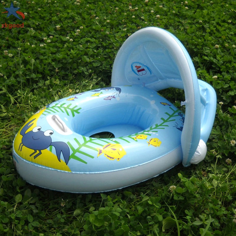 Phao Bơi Có Mái Che Nắng Thiết Kế Dễ Thương Cho Bé