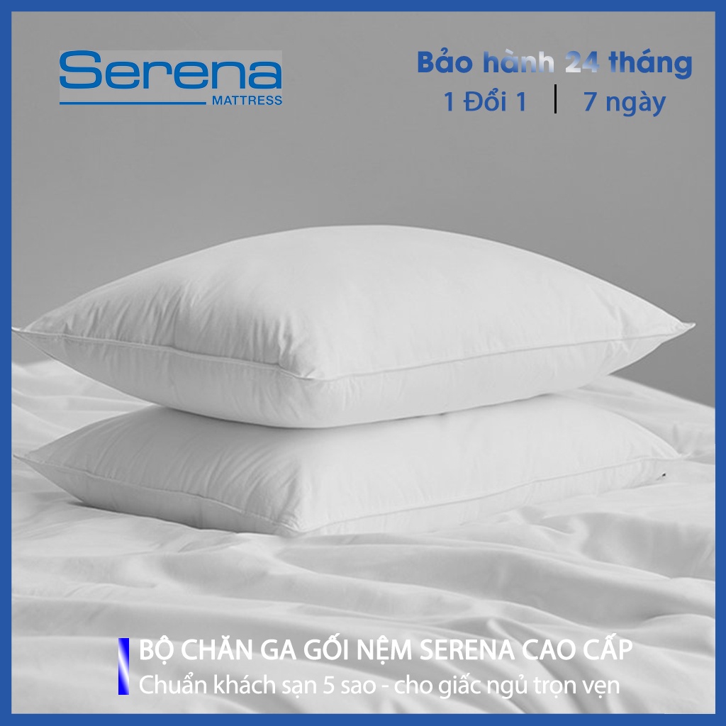 Ruột gối nằm đầu giường bông hơi cao cấp SERENA Ruột gối đầu 40X60 50X70 hút chân không - Hệ Thống Nệm