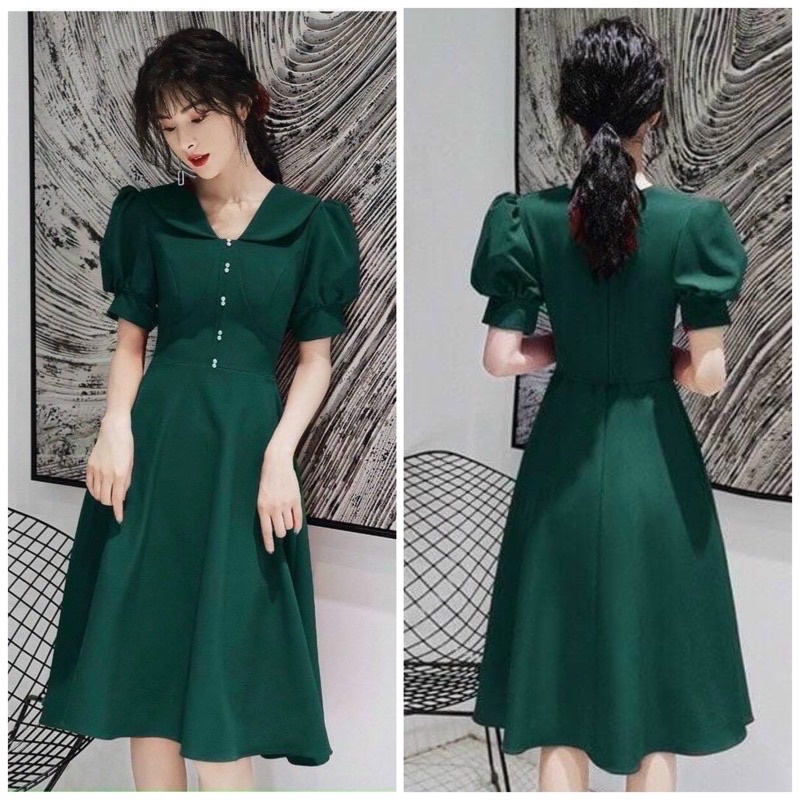 Đầm bigsize phối xanh 55-90ký